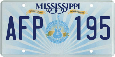 MS license plate AFP195