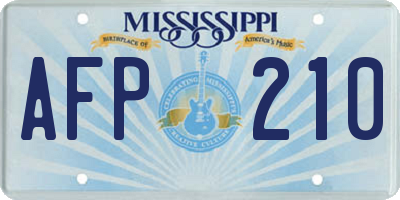 MS license plate AFP210