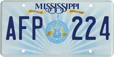 MS license plate AFP224