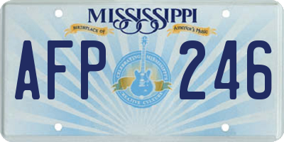 MS license plate AFP246