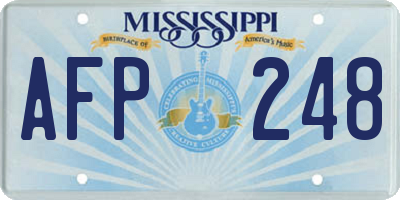 MS license plate AFP248