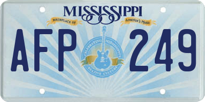 MS license plate AFP249