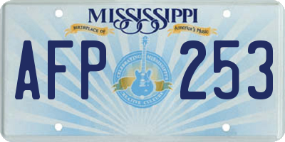 MS license plate AFP253