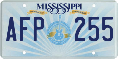 MS license plate AFP255