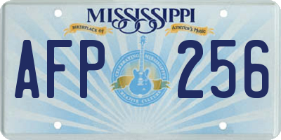 MS license plate AFP256