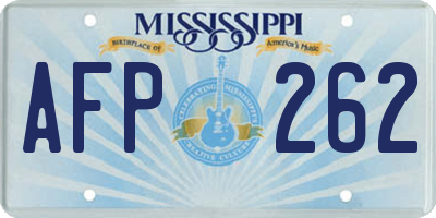 MS license plate AFP262