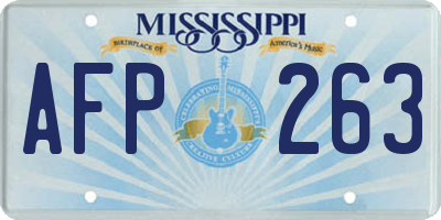 MS license plate AFP263