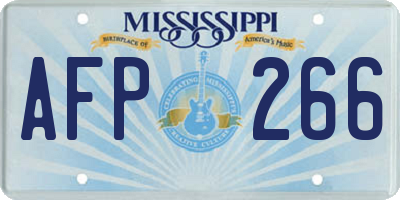 MS license plate AFP266
