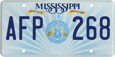 MS license plate AFP268