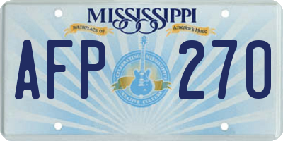 MS license plate AFP270