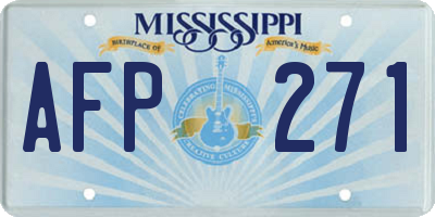 MS license plate AFP271