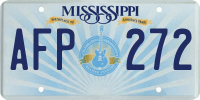 MS license plate AFP272