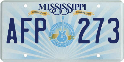 MS license plate AFP273