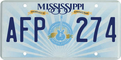 MS license plate AFP274