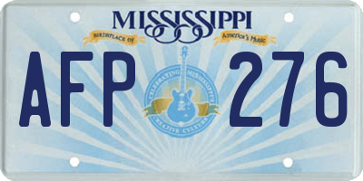 MS license plate AFP276