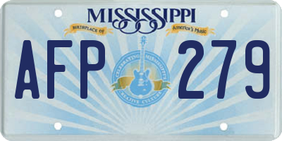 MS license plate AFP279