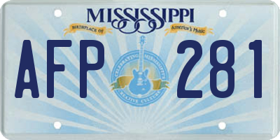 MS license plate AFP281