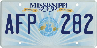 MS license plate AFP282