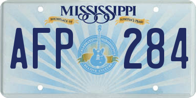 MS license plate AFP284