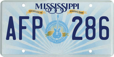 MS license plate AFP286