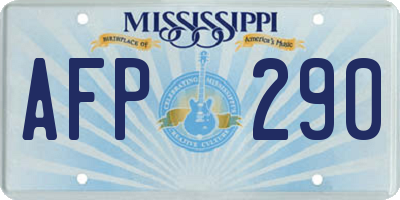 MS license plate AFP290