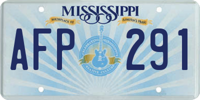 MS license plate AFP291