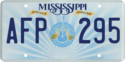 MS license plate AFP295