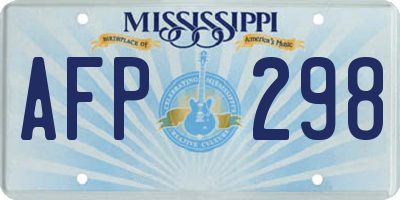 MS license plate AFP298