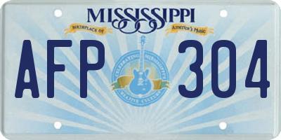 MS license plate AFP304