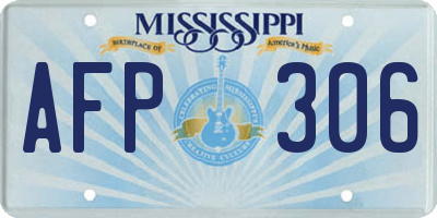 MS license plate AFP306