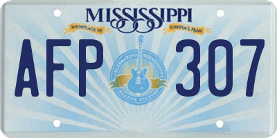 MS license plate AFP307