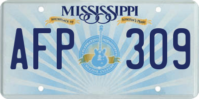 MS license plate AFP309