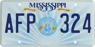 MS license plate AFP324