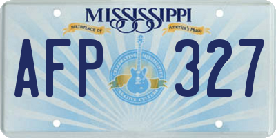 MS license plate AFP327