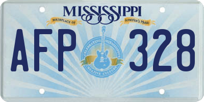 MS license plate AFP328