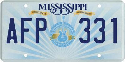 MS license plate AFP331