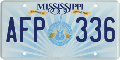 MS license plate AFP336