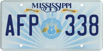 MS license plate AFP338