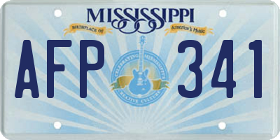MS license plate AFP341