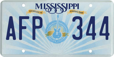 MS license plate AFP344