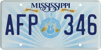 MS license plate AFP346