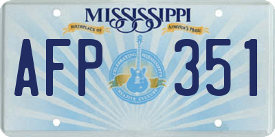 MS license plate AFP351