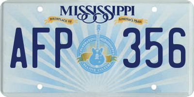 MS license plate AFP356