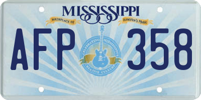 MS license plate AFP358