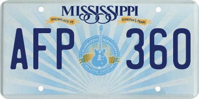 MS license plate AFP360