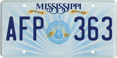 MS license plate AFP363