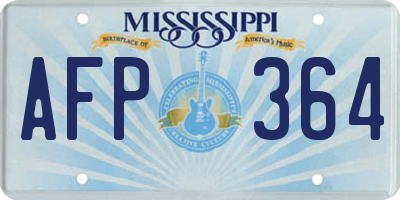 MS license plate AFP364