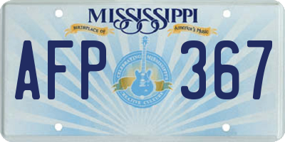 MS license plate AFP367