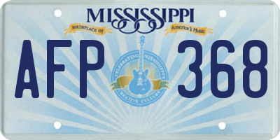 MS license plate AFP368