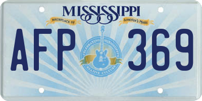 MS license plate AFP369